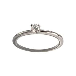 Solitaire d'occasion or 750 blanc diamant