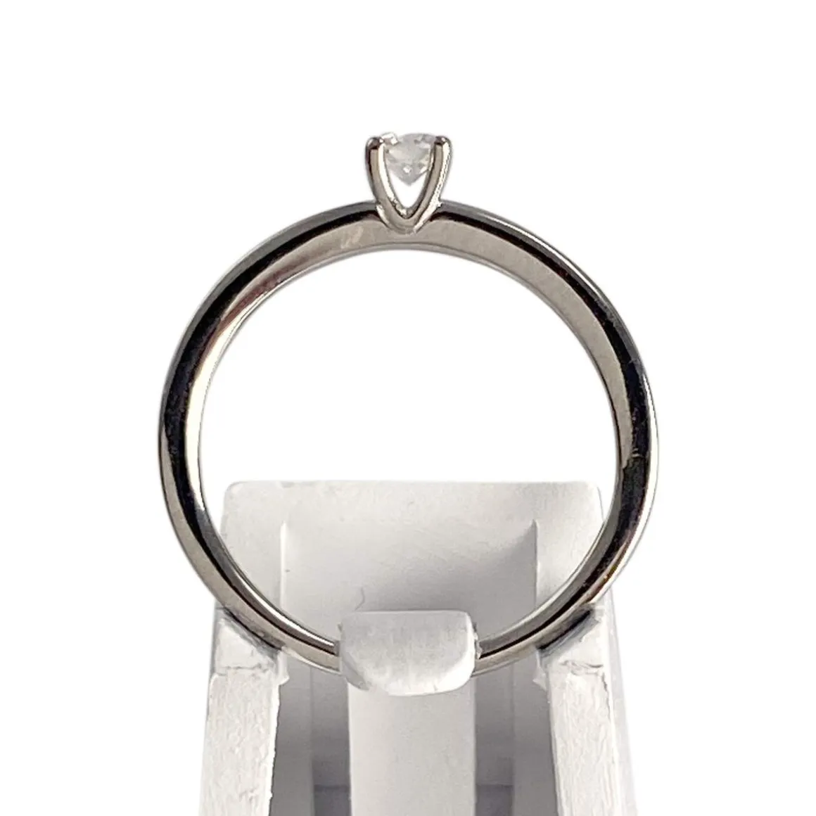 Solitaire d'occasion or 750 blanc diamant