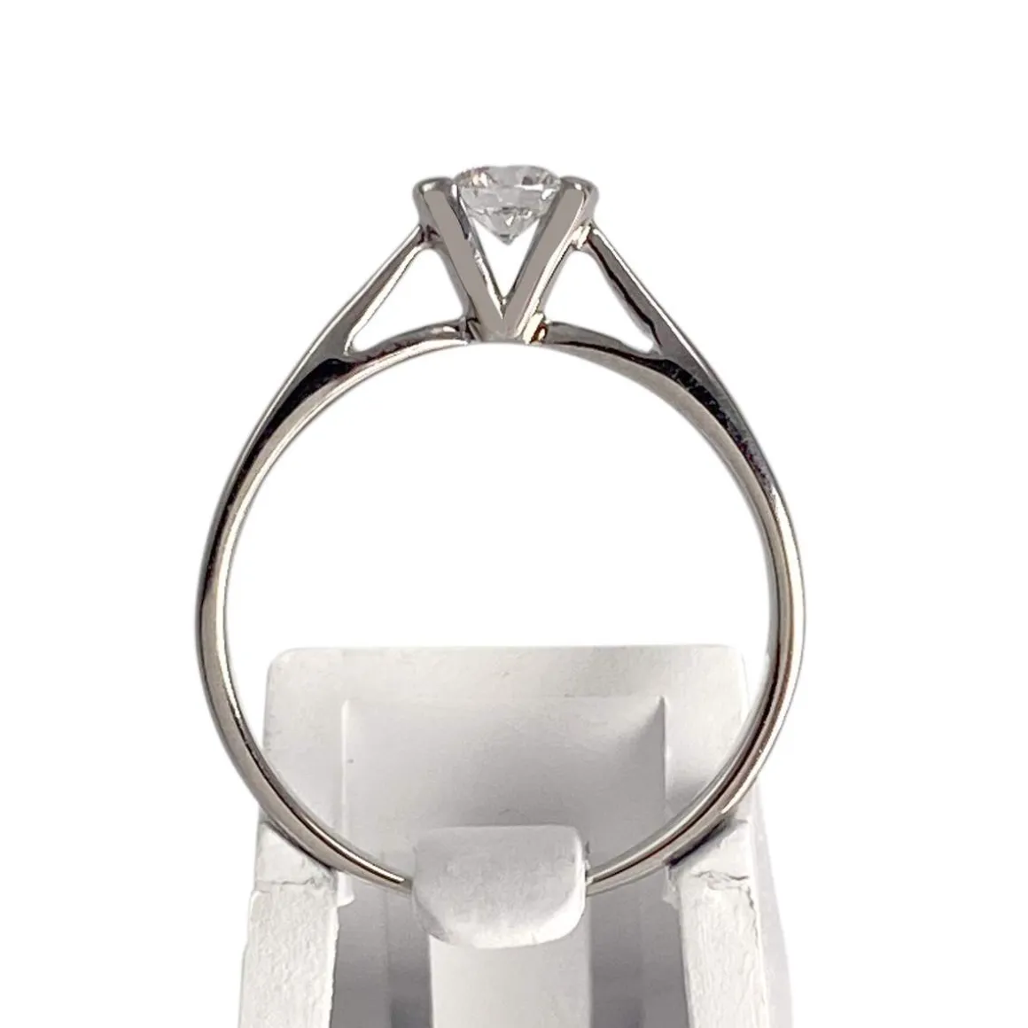 Solitaire d'occasion or 750 blanc diamant