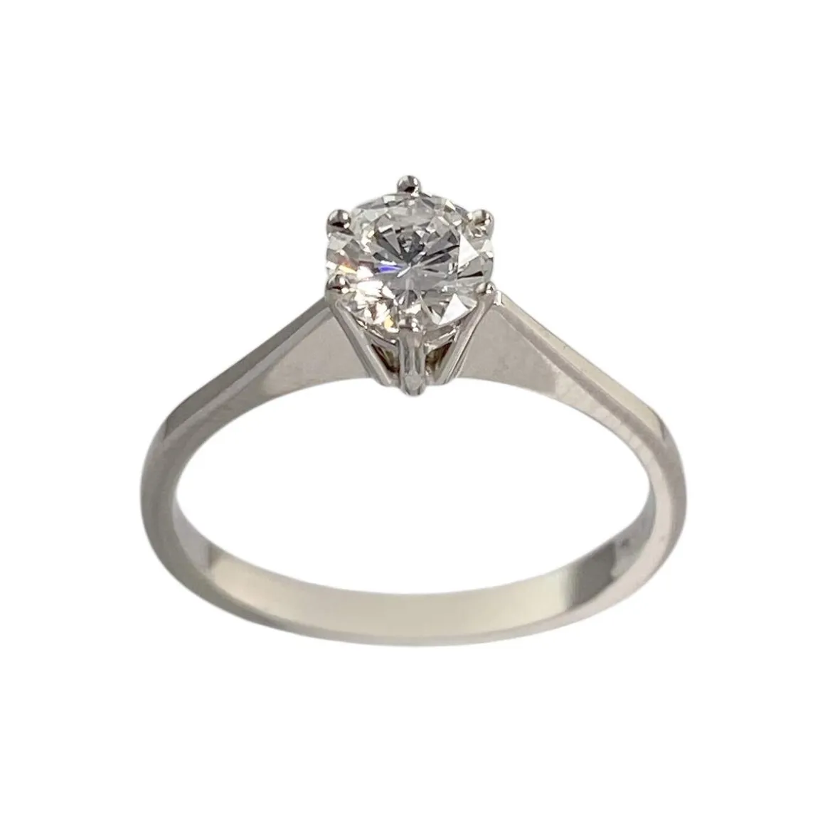 Solitaire d'occasion or 750 blanc diamant