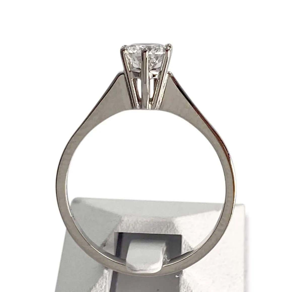 Solitaire d'occasion or 750 blanc diamant