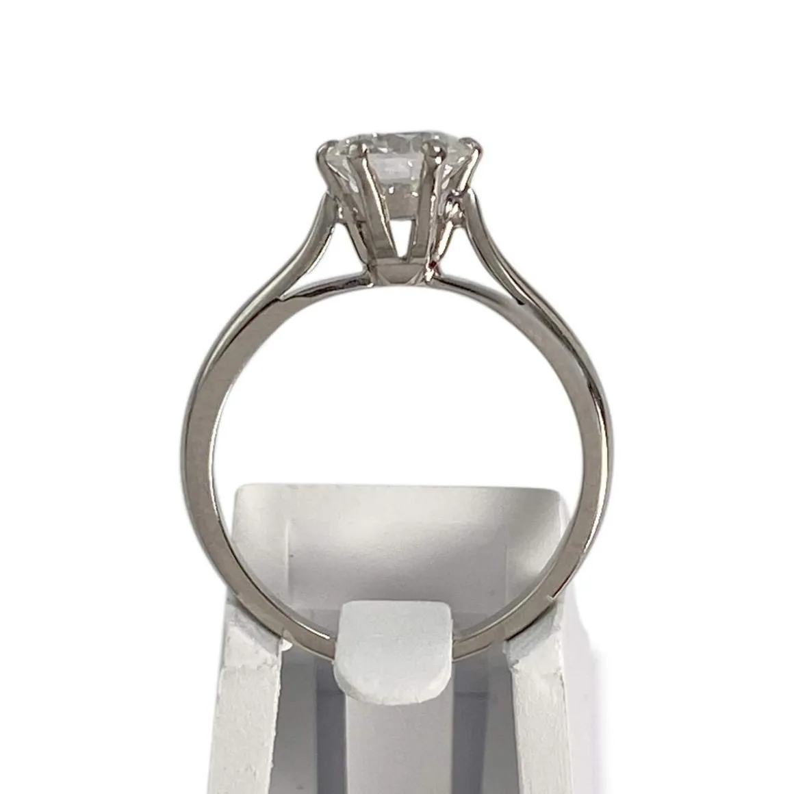 Solitaire d'occasion or 750 blanc diamant