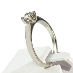 Solitaire d'occasion or 750 blanc diamant