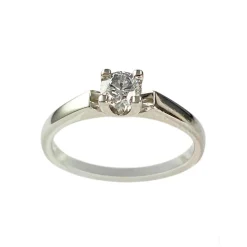 Solitaire d'occasion or 750 blanc diamant