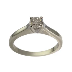 Solitaire d'occasion or 585 blanc diamant