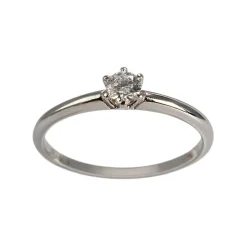 Solitaire d'occasion or 750 blanc diamant