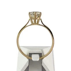 Solitaire d'occasion or 750 jaune diamant