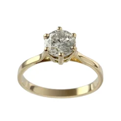 Solitaire d'occasion or 750 jaune diamant