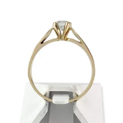 Solitaire d'occasion or 750 jaune diamant