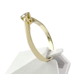 Solitaire d'occasion or 750 jaune diamant