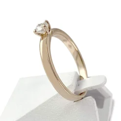 Solitaire d'occasion or 750 jaune diamant