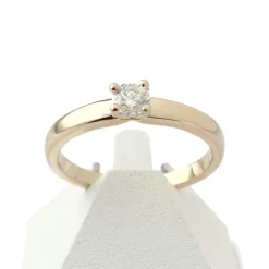 Solitaire d'occasion or 750 jaune diamant