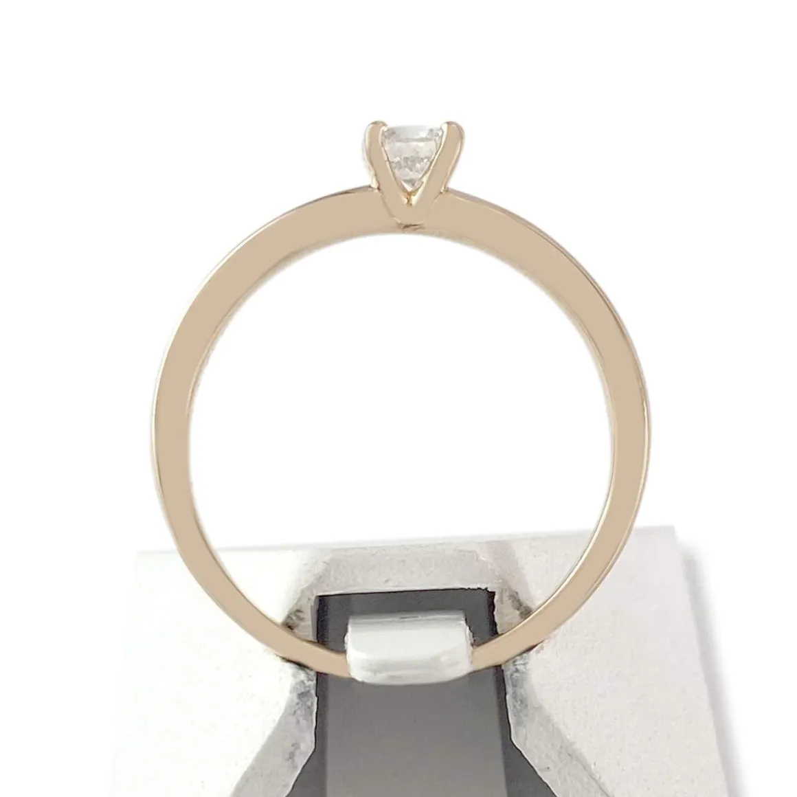 Solitaire d'occasion or 750 jaune diamant