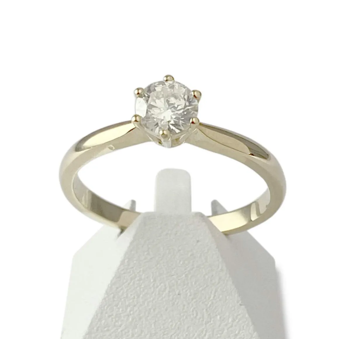 Solitaire d'occasion or 585 jaune diamant