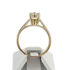 Solitaire d'occasion or 750 jaune diamant