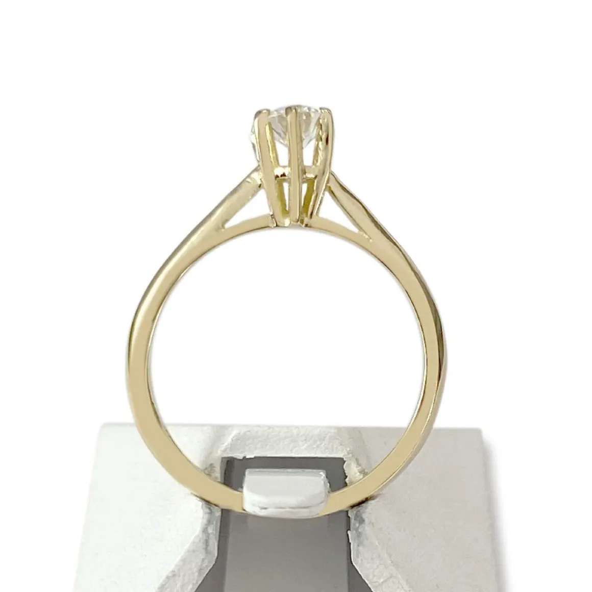 Solitaire d'occasion or 750 jaune diamant