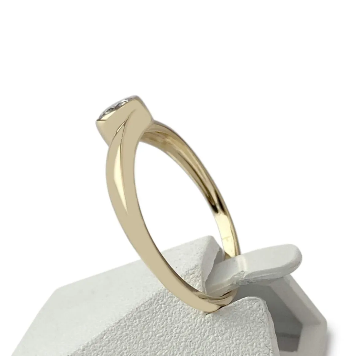Solitaire d'occasion or 750 jaune diamant