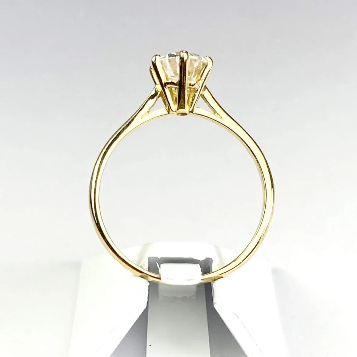 Solitaire d'occasion or 750 jaune diamant