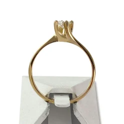 Solitaire d'occasion or 750 jaune diamant