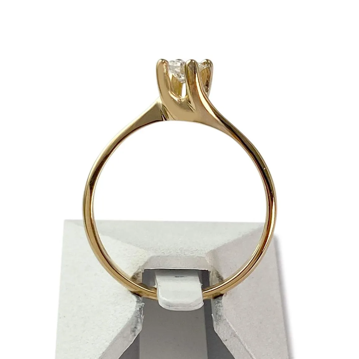 Solitaire d'occasion or 750 jaune diamant