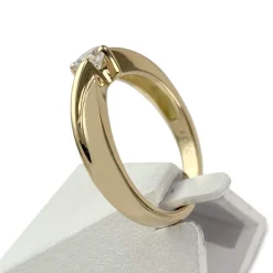 Solitaire d'occasion or 750 jaune diamant