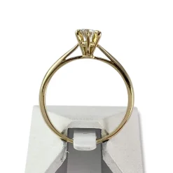 Solitaire d'occasion or 750 jaune diamant