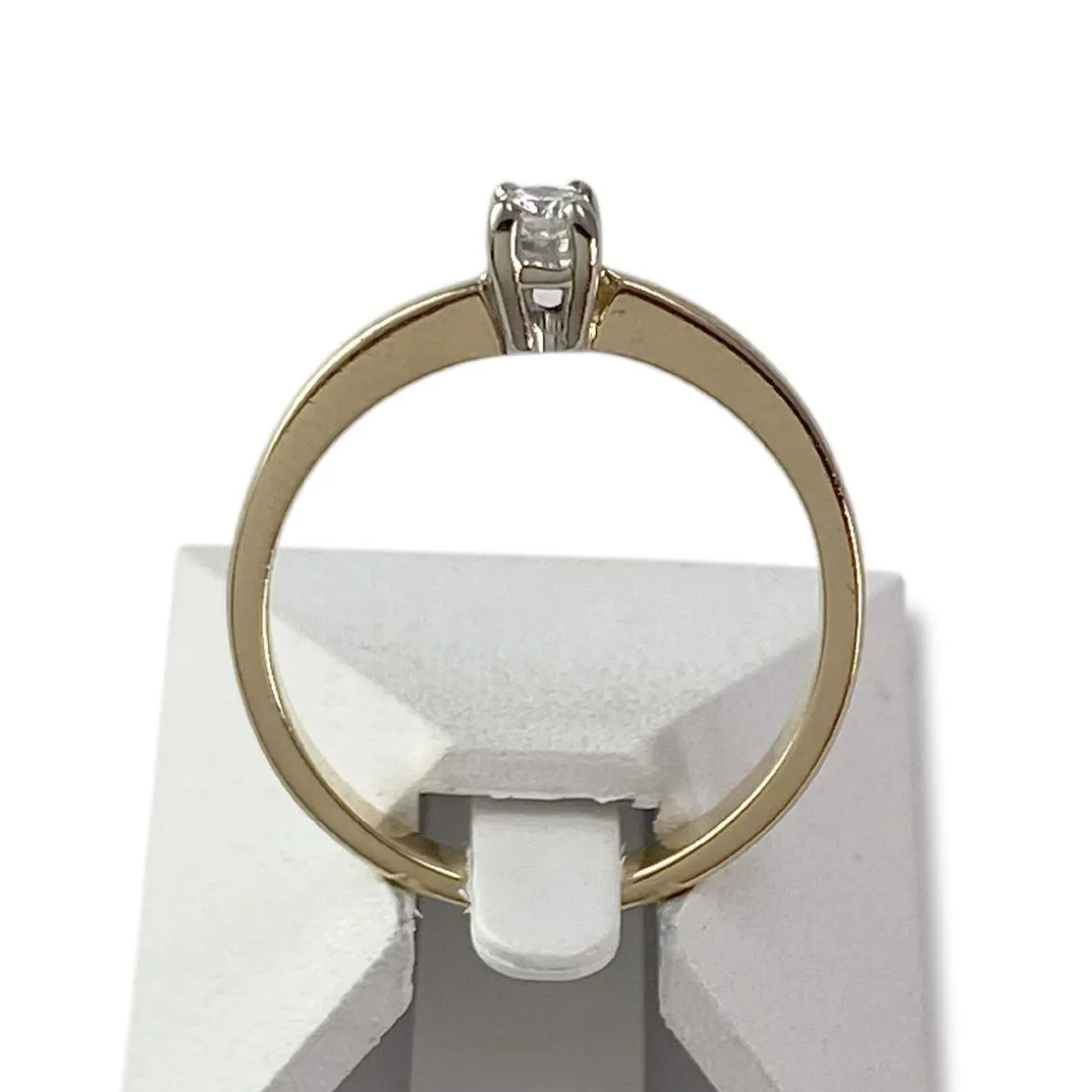 Solitaire d'occasion or 750 jaune diamant
