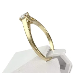 Solitaire d'occasion or 750 jaune diamant