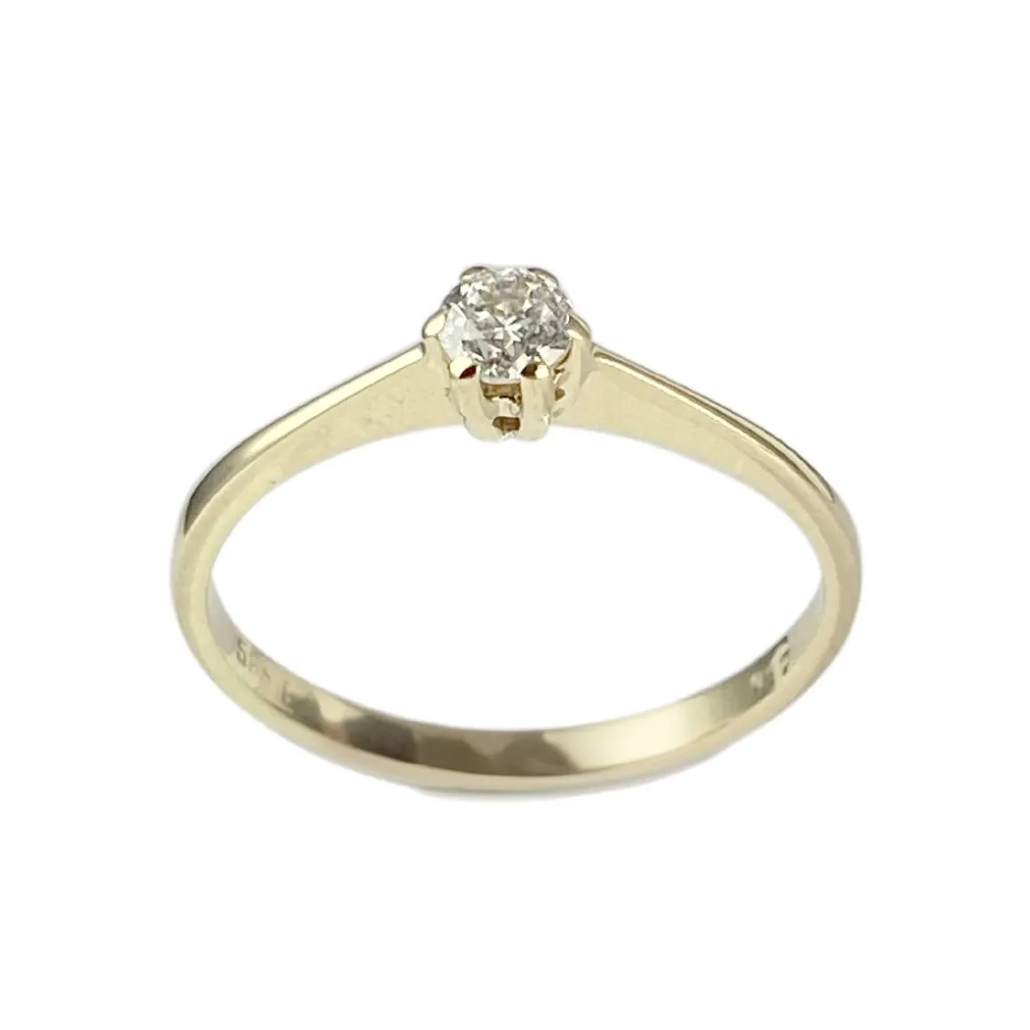 Solitaire d'occasion or 585 jaune diamant