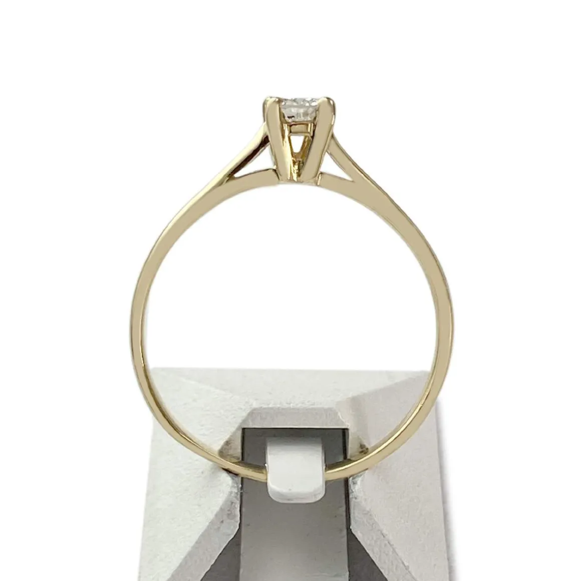 Solitaire d'occasion or 750 jaune diamant