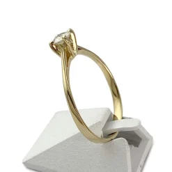 Solitaire d'occasion or 750 jaune diamant