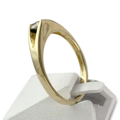 Solitaire d'occasion or 750 jaune diamant