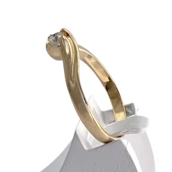 Solitaire d'occasion or 750 jaune diamant