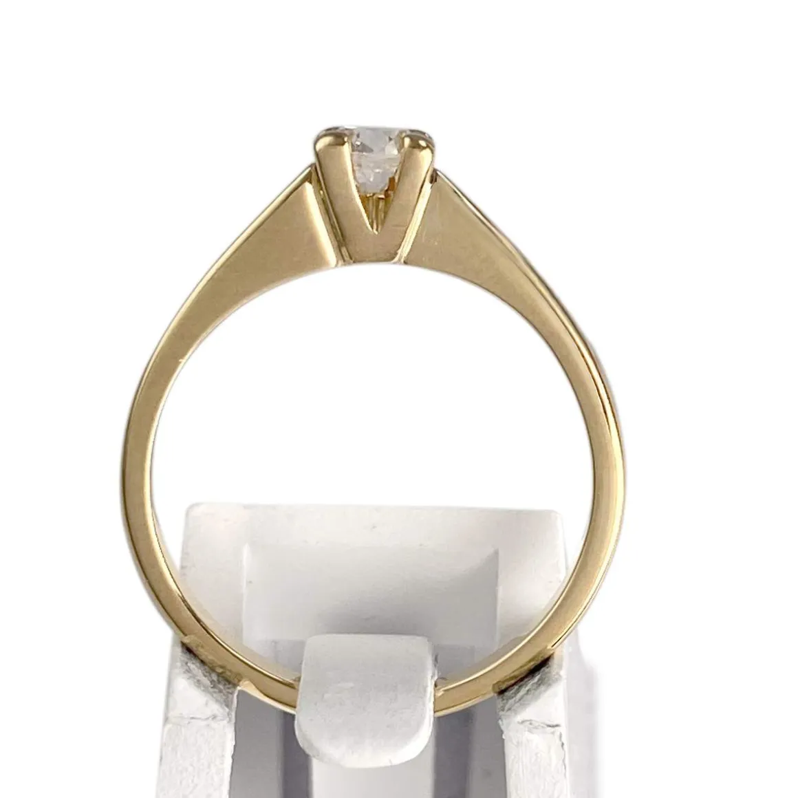 Solitaire d'occasion or 750 jaune diamant