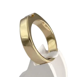 Solitaire d'occasion or 750 jaune diamant