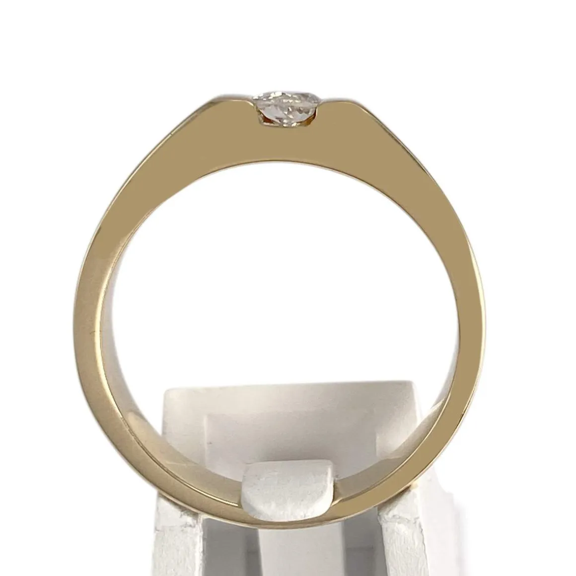 Solitaire d'occasion or 750 jaune diamant