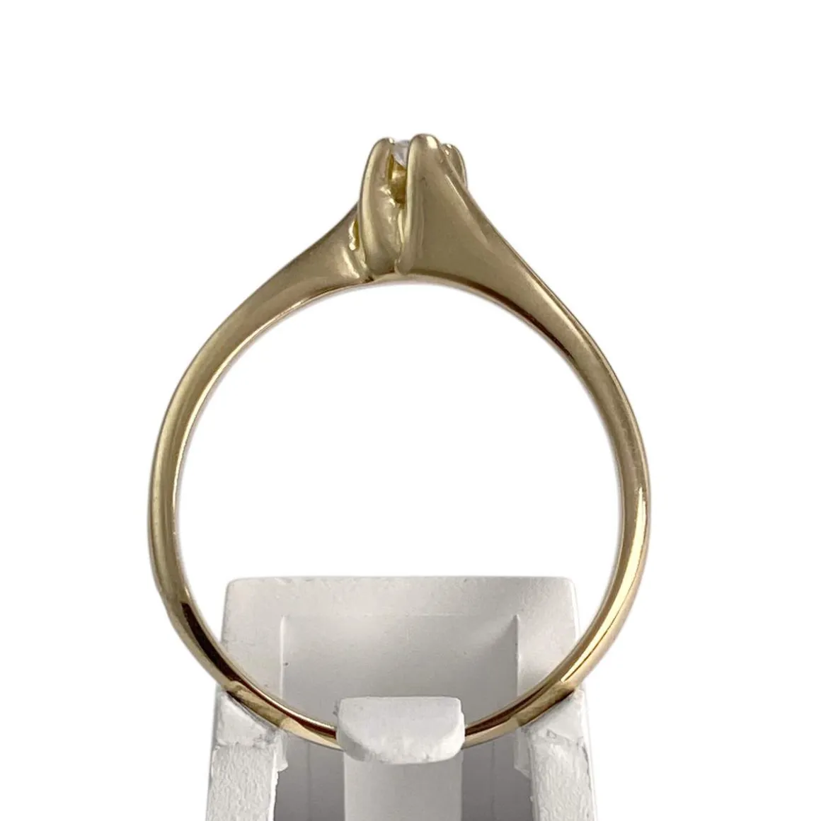 Solitaire d'occasion or 750 jaune diamant