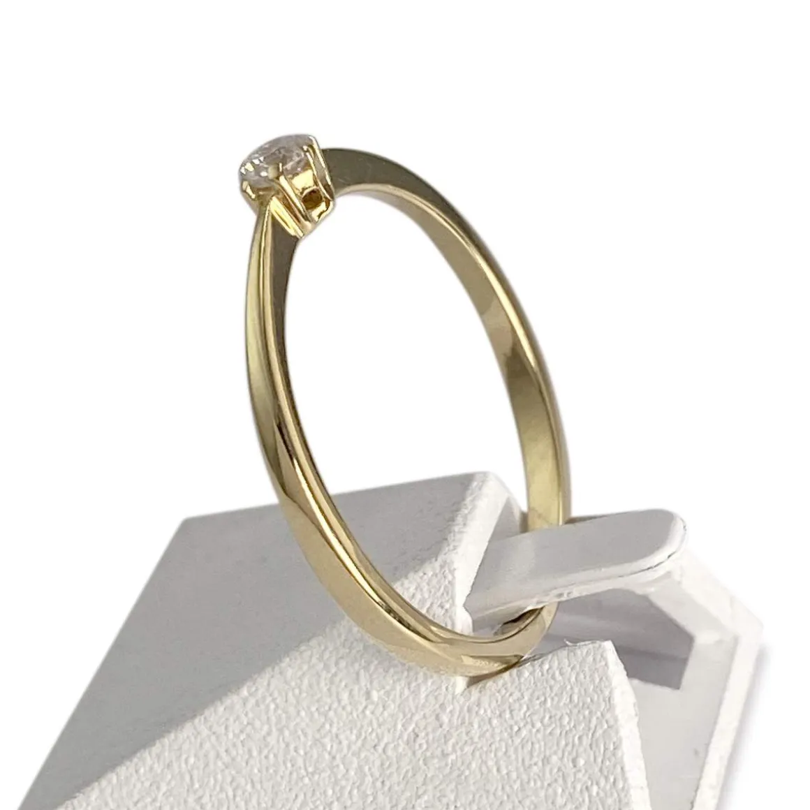 Solitaire d'occasion or 750 jaune diamant