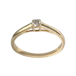 Solitaire d'occasion or 750 jaune diamant