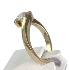 Solitaire d'occasion or 750 jaune diamant
