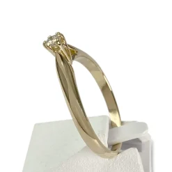 Solitaire d'occasion or 750 jaune diamant