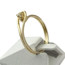 Solitaire d'occasion or 750 jaune diamant