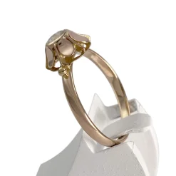 Solitaire d'occasion or 750 rose zirconia