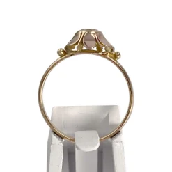 Solitaire d'occasion or 750 rose zirconia