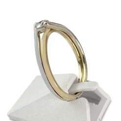 Solitaire d'occasion 2 ors 750 diamants