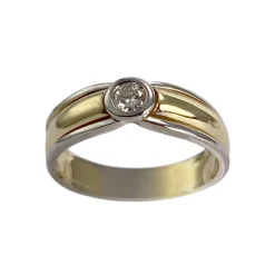Solitaire d'occasion 2 ors 750 diamant