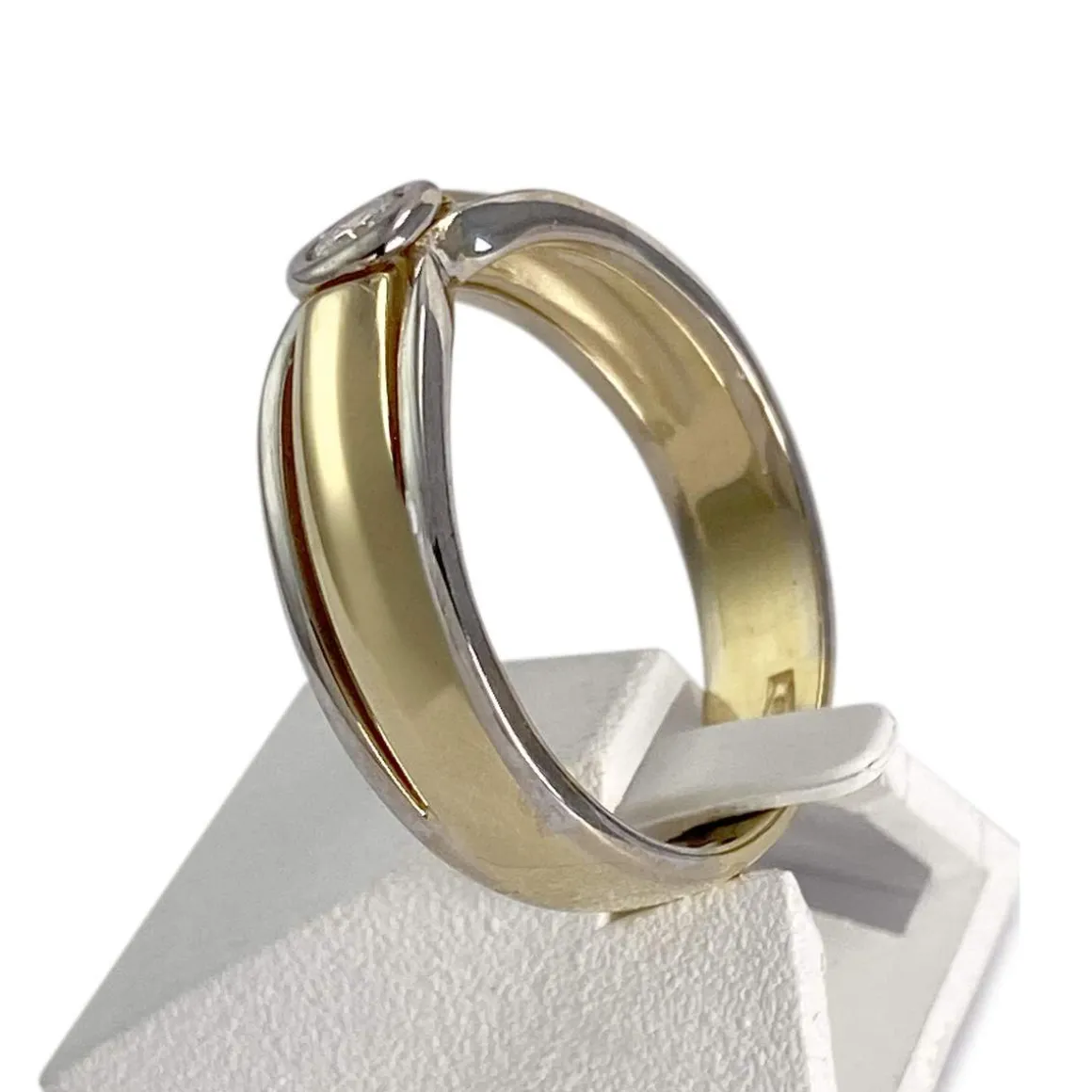 Solitaire d'occasion 2 ors 750 diamant