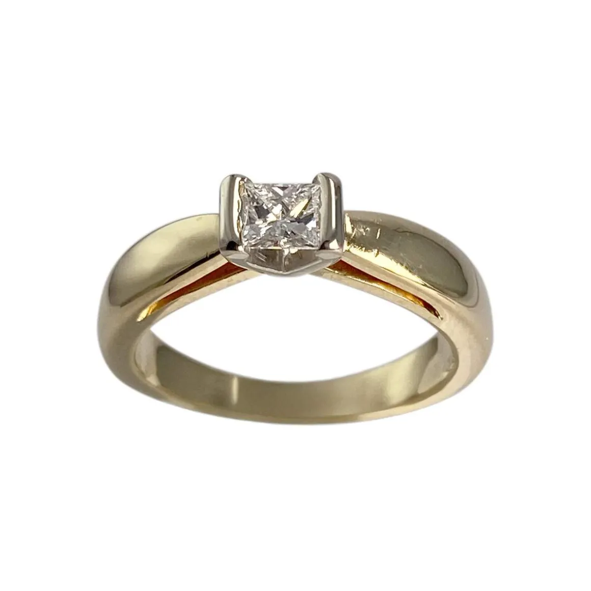 Solitaire d'occasion2 ors 750 jaune diamant