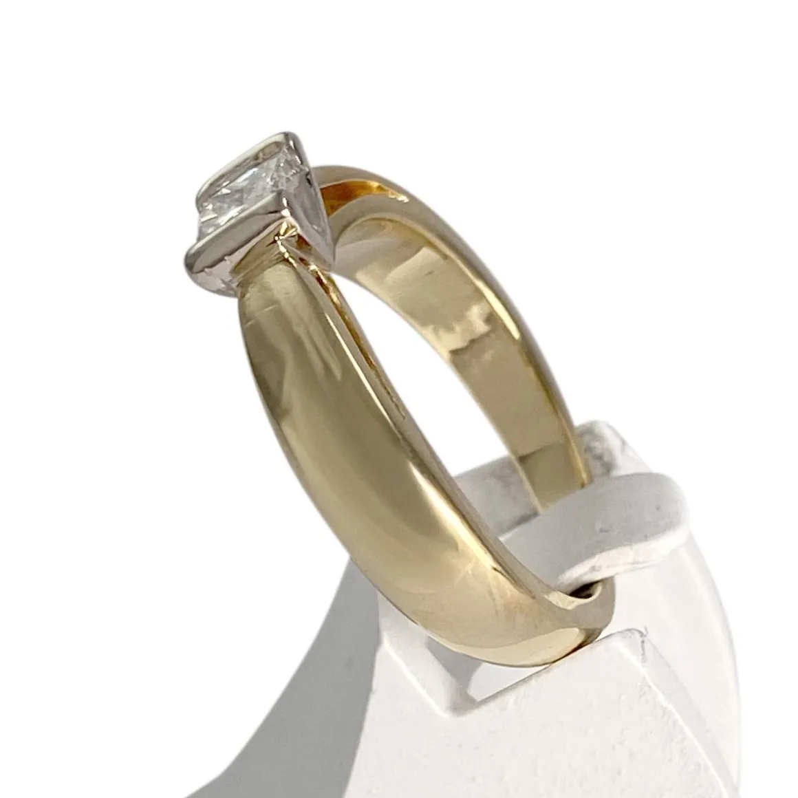 Solitaire d'occasion2 ors 750 jaune diamant