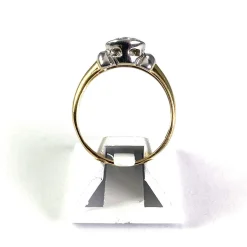 Solitaire d'occasion or 750 2 tons diamant